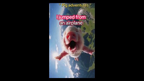 A Pig Jumped from an airplane. By $GTOM TOKEN.