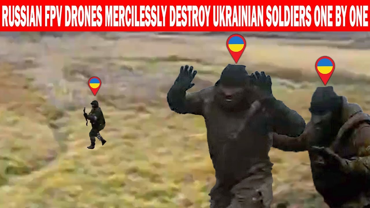 Merciless Attack: Russian FPV Drones Eliminate Ukrainian Soldiers One by One