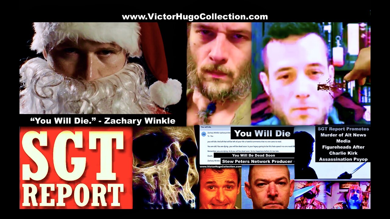 Santa SGT Report Stew Peters Dustin Nemos Normalize Tim Poole Candace Owens VictorHugo Death Threats