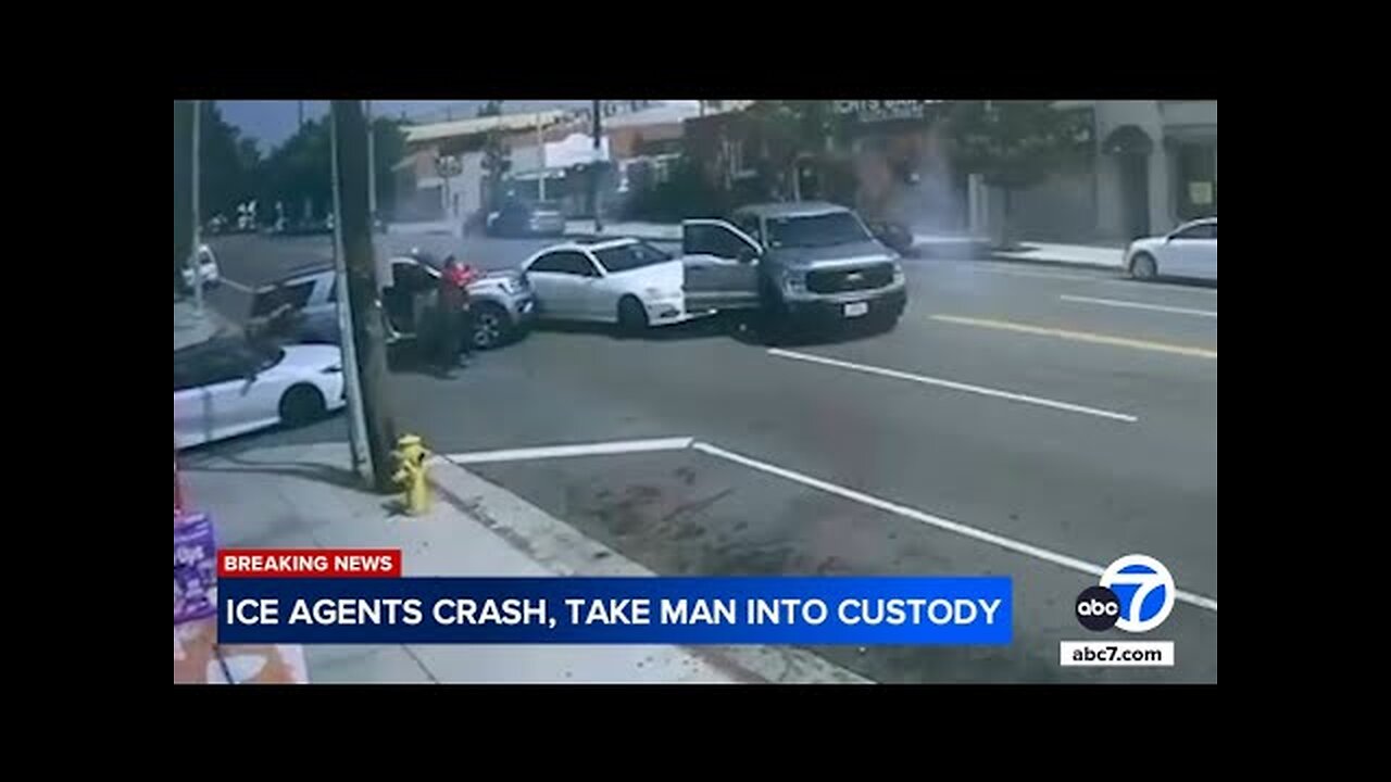 ICE agents ram car to take man into custody in Boyle Heights