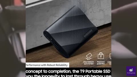 SAMSUNG T9 Portable SSD 4TB, USB 3.2 Gen 2x2 External Solid State Drive, Seq. Re