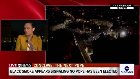 📌 BLACK SMOKE RISES — NO NEW POPE YET
