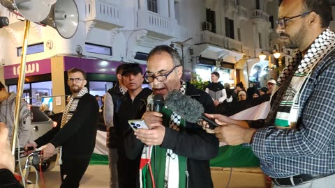 مسيرة شعبية بطنجة تخليدا للذكرى 77 للنكبة الفلسطينية 15 05 2025 الكلمة الختامية حكيم نيكتار