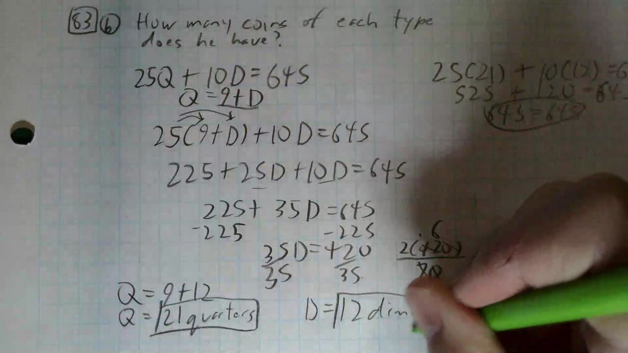 Saxon Algebra 1 Lesson 83 (b)