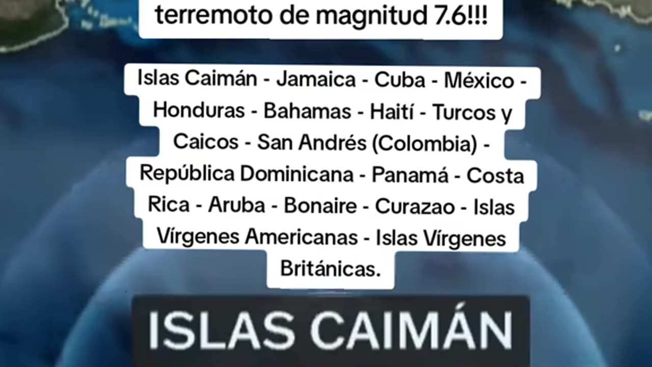 Tsunami alert throughout the Caribbean after a 7.6 magnitude