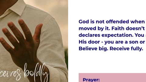 Faith That Receives Boldly