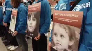 Russian youth organisations staged a protest outside the British Ambassador's residence in Moscow.