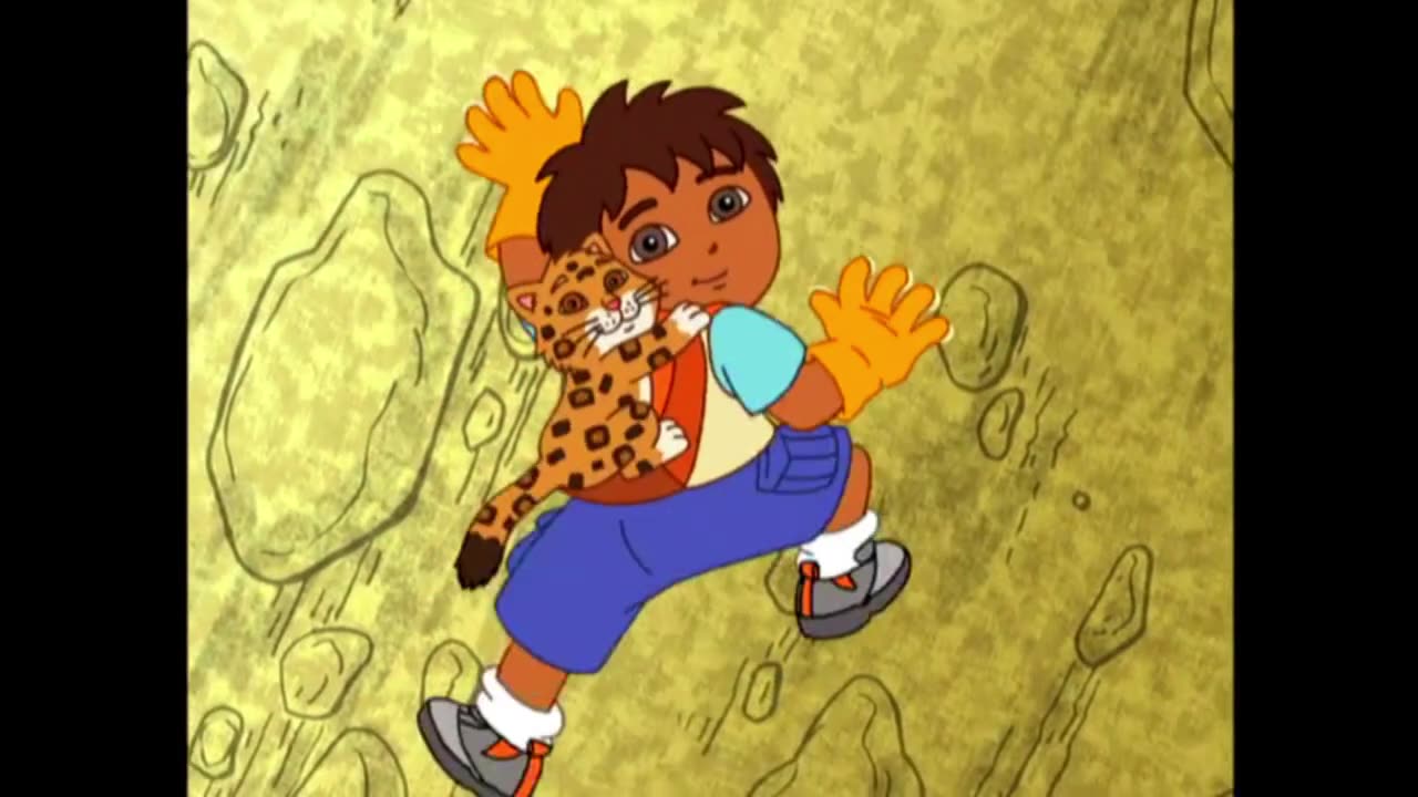 Go Diego Go Diego and Baby Jaguar Climbing a Pyramid