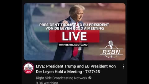 LIVE: President Trump and EU President Von Der Leyen Hold a Meeting - 7/27/25