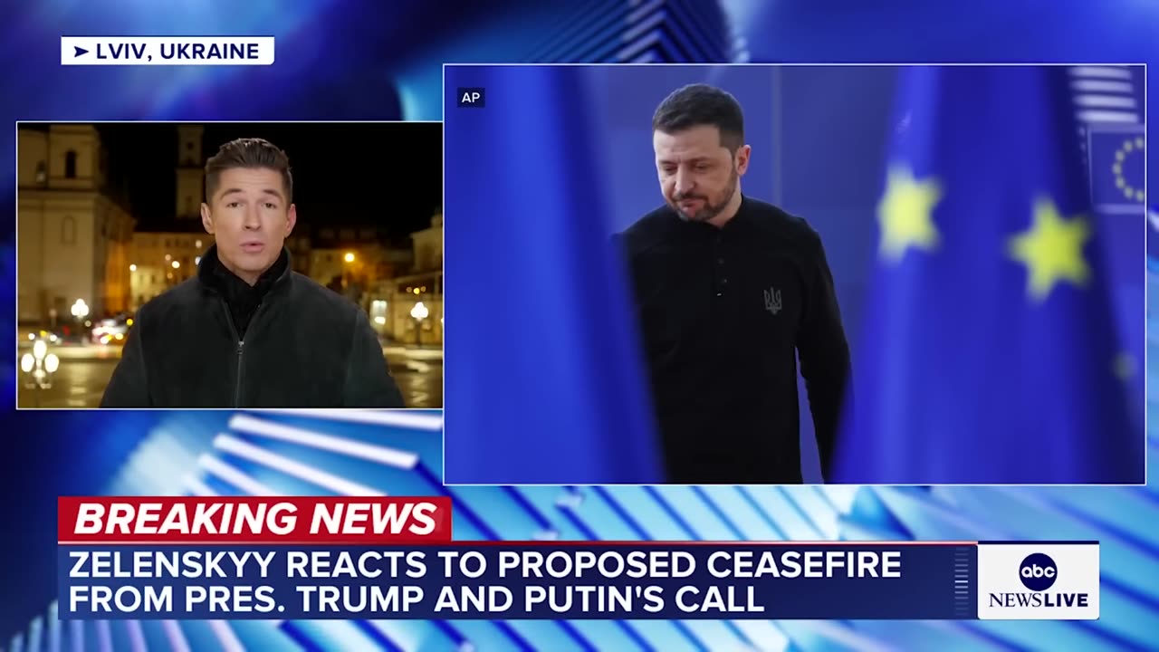 Zelenskyy's response to Trump and Putin's call over a possible ceasefire