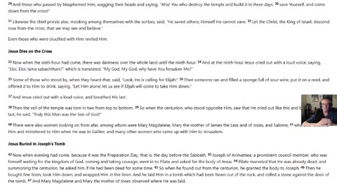Mark 15 through 16 NKJV (Joshzilla89 Bible Reading)