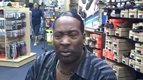 HANGING AT SHOE STORE, THE SHEA SHOW