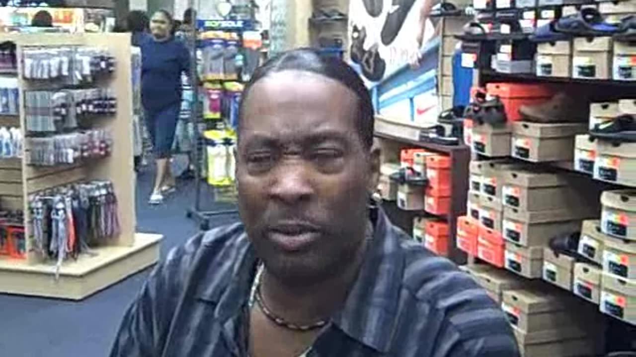 HANGING AT SHOE STORE, THE SHEA SHOW