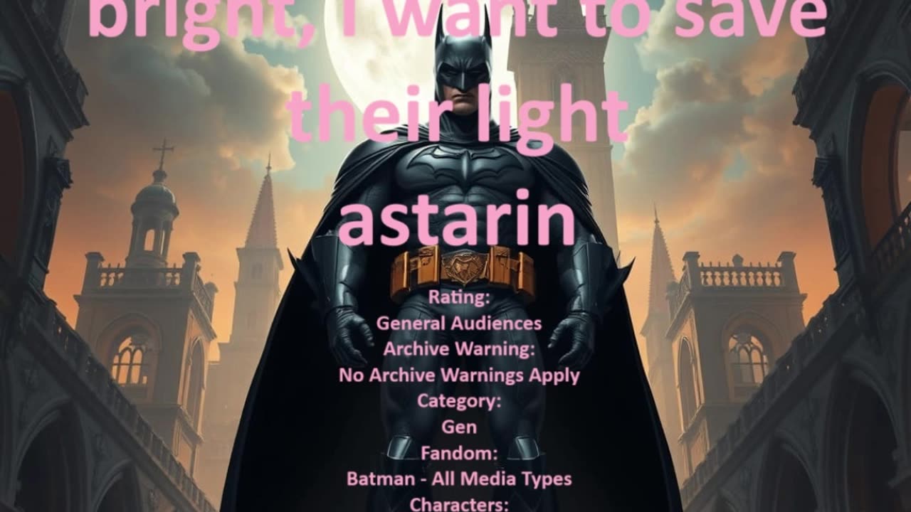 Fanfiction-batman:Your eyes they shine so bright, I want to save their light astarin