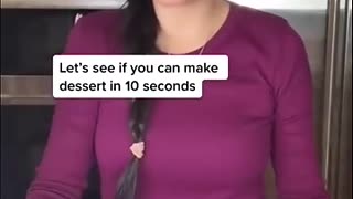 Must Watch: making dessert in TEN SECONDS!