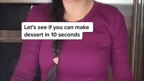 Must Watch: making dessert in TEN SECONDS!
