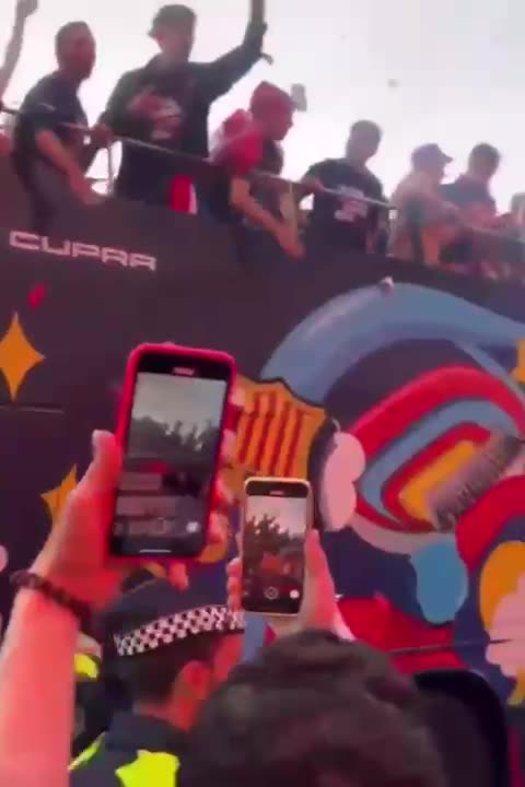 FC Barcelona Celebration in Streets of Barcelona