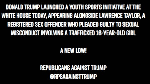 (REPUBLICANS AGAINST TRUMP ARE RACIST ANTI-WHITE LIBTARDS) TRUMP USES A REGISTERED SEX OFFENDER FROM THE EPSTEIN LIST TO LAUNCH A YOUTH SPORTS INITIATIVE - King Street News