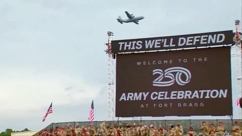 TROOPS AS THEY SEE AIR FORCE ONE APPROACHING BASE