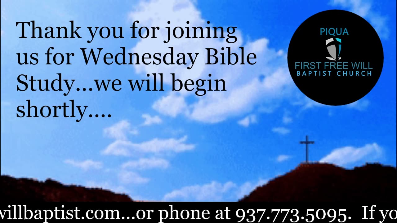 Wednesday Night Bible Study for April 30, 2025.