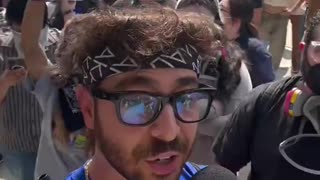 ICE protester says that Californians can defeat the National Guard in a war.. 👀