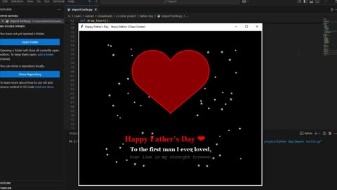 Create father day animation using python