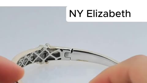 Princess-Cut Diamond Cluster Bangle Bracelet