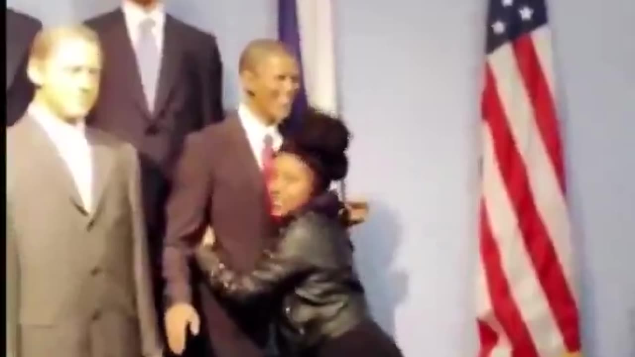 Black woman slaps every president in the face except for Obama.