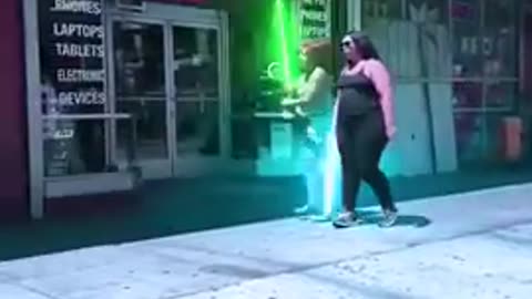 Broomstick fight