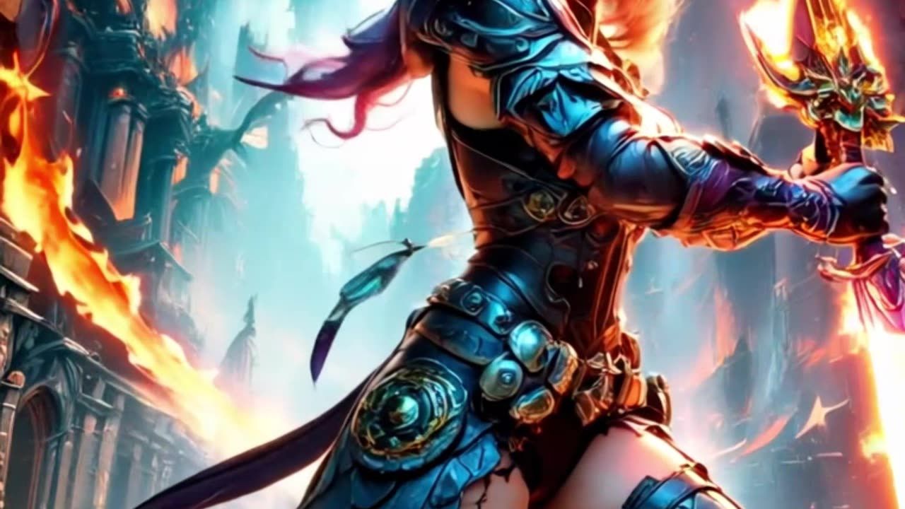 Flaming Swords Warrior