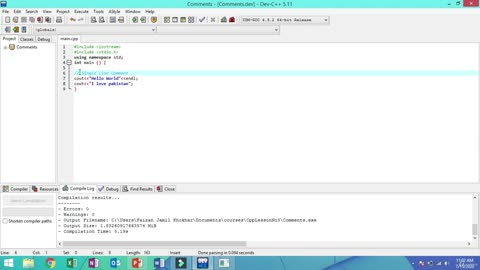 Become a C++ Expert-04 Comments in C