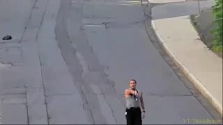 Crazed Lunatic Points Gun At Springfield Police As He Leads Them On Foot Pursuit Through The Streets