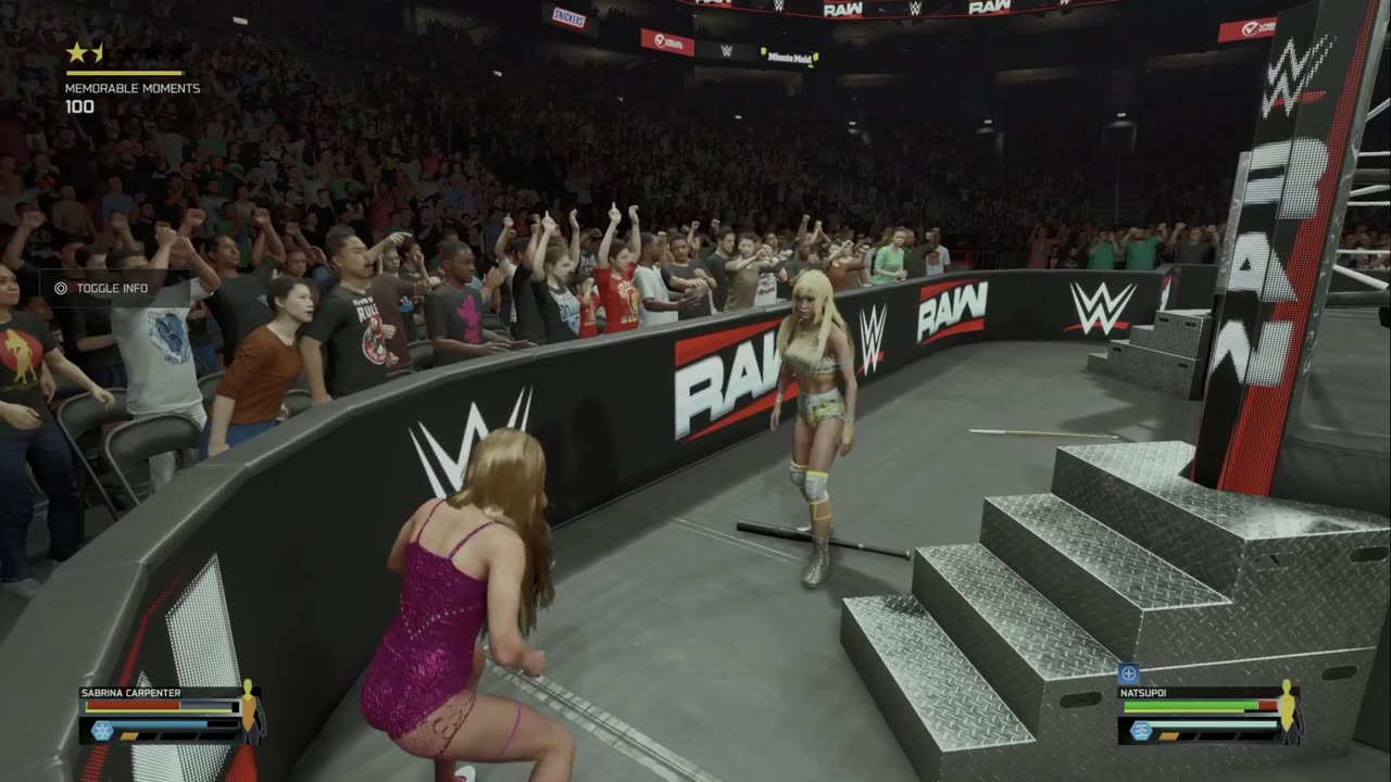 wwe 2k25 206 universe Sabrina Carpenter VS Natsupoi