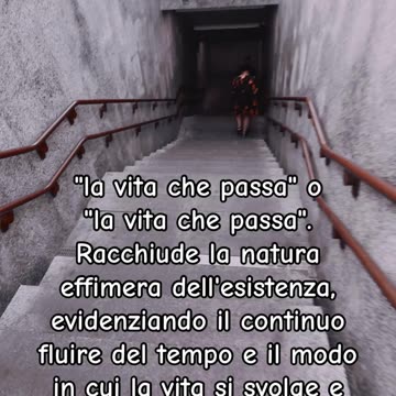 "the passing life" or "the life that is passing."