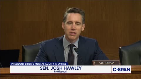 Sen Hawley - Democrats Denied Bidens Mental Decline