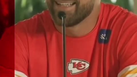 Travis Kelce talks about engagement to Taylor Swift.