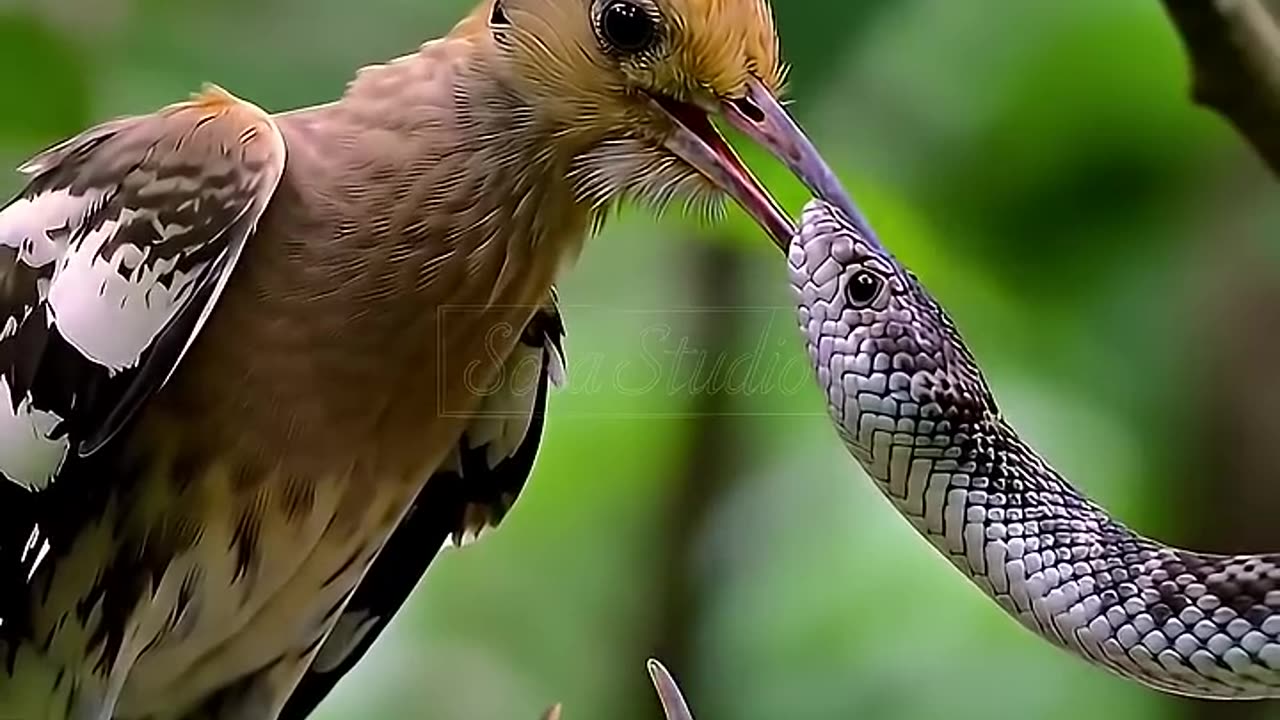 Snake vs Bird Fight