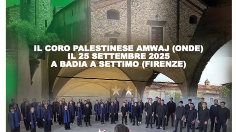 Annuncio Concerto Coro Palestinese Amwaj Badia A Settimo - 20250925 - Pangea Speciale