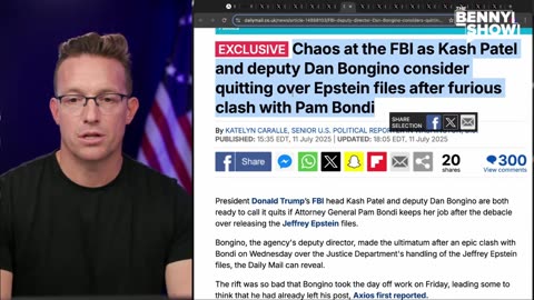 Benny Johnson | Will Kash & Bongino resign if Bondi stays❓
