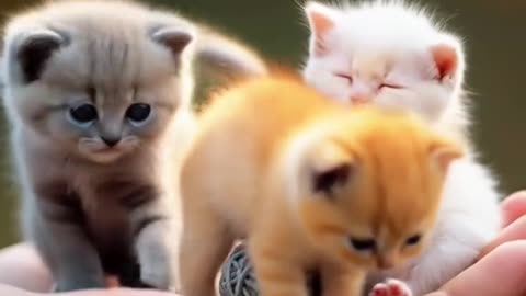 Watch These Fluffy Kittens Go Crazy for Yarn!