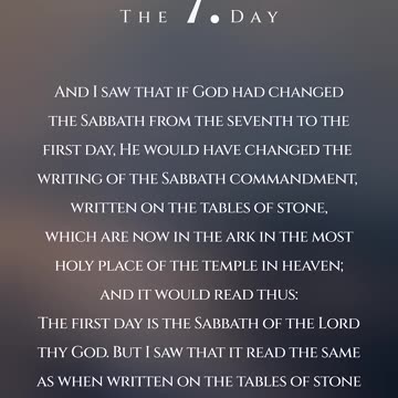 REMEMBER THE SABBATH