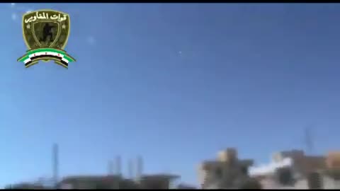 Syria War Qusair, Homs, MANPADS launch against regime aircraft 2013.10.26