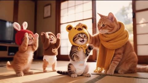 Secretly Order a Sausage Truck — Little Ginger & Stray Kitten Panic When Mama Cat Finds Out