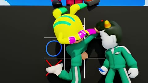 Cross or Zero_ ❌0️⃣ Tic Tac Toe Squid Game PKXD Meme #pkxd #tiktok #funny #squidgame #shortsaas