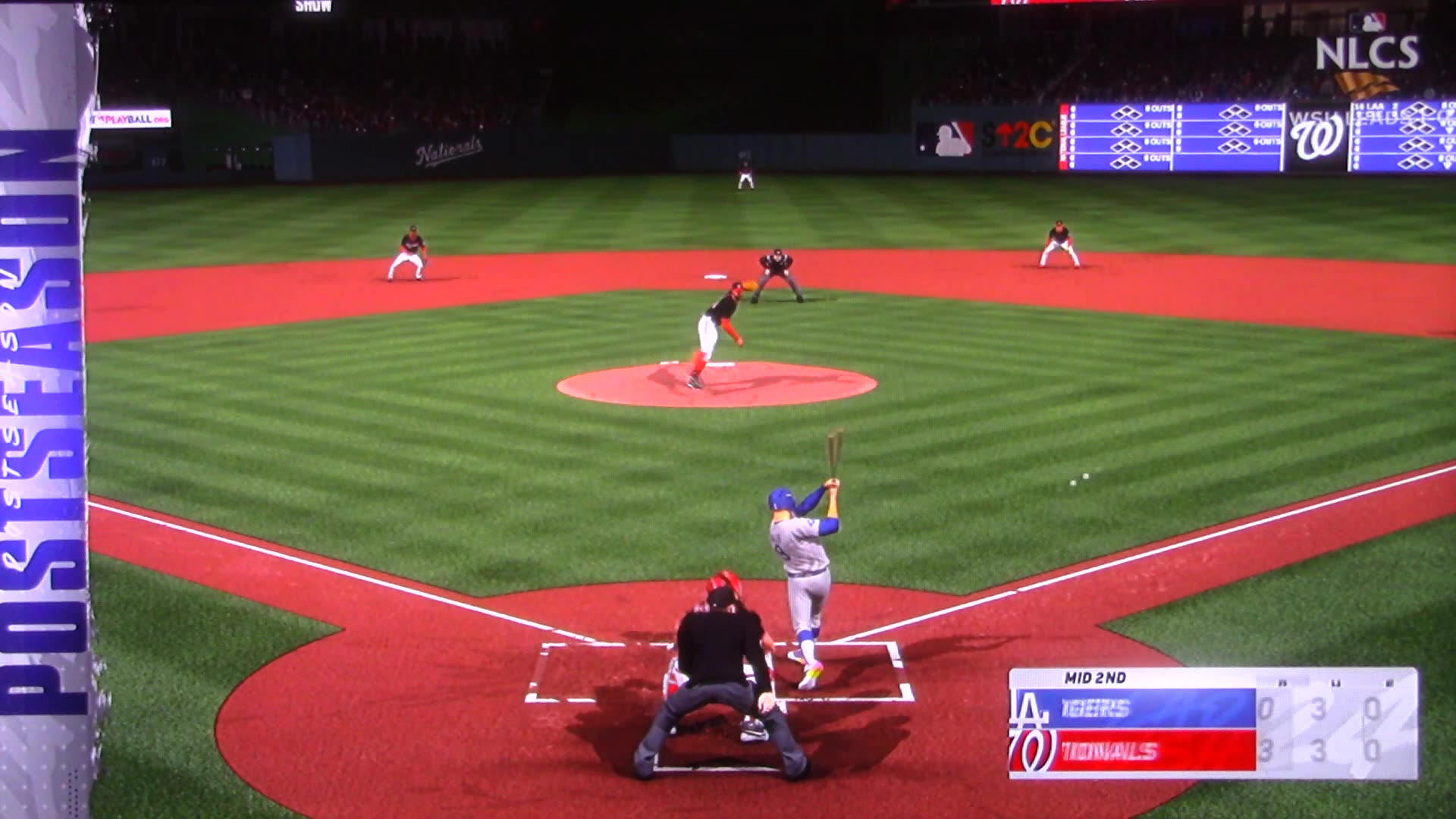 MLB The Show: Washington Nationals vs Los Angeles Dodgers (S19 NLCS G2)