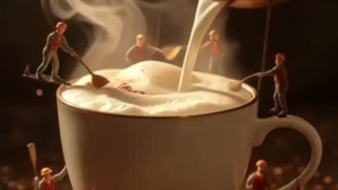 Tiny Team Brewing a Giant Cup of Chai #MasalaChai #TeaTime #ChaiLovers #CreativeVisuals