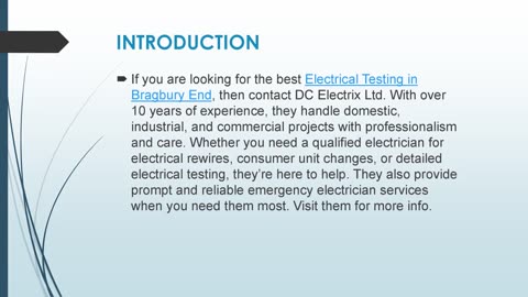 Best Electrical Testing in Bragbury End