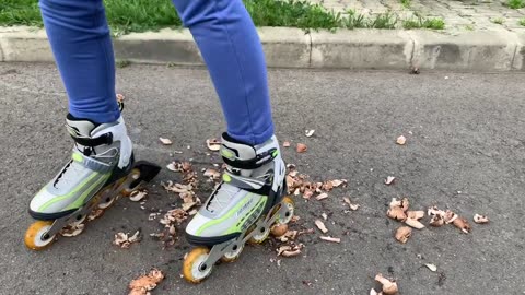 Mushrooms Destroyed Under Roller Blades