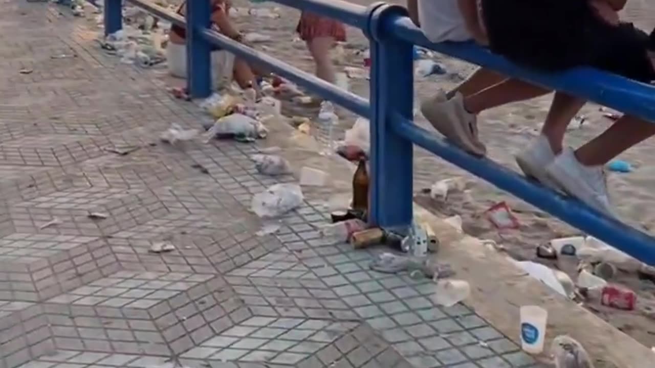 This is a beach in Alicante, Spain. We all know why.