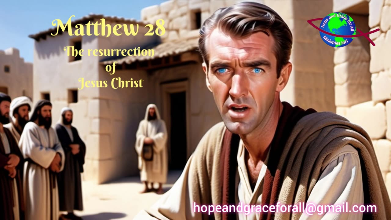 Jimmy Stewart as the Apostle Matthew preaches Matthew 28, the Resurrection of Jesus Christ
